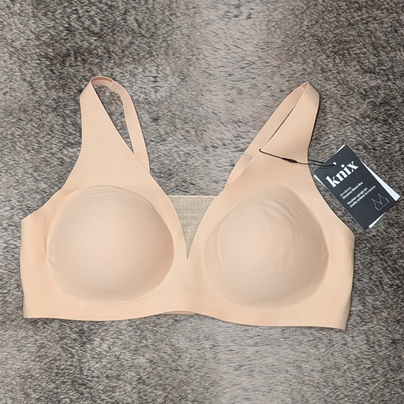 Knix Revolution Shadow Mesh Bra Tan Women's L+ NWT - Picture 5 of 12